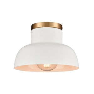 Lewellen 10'' Wide 1-Light Semi Flush Mount - Matte White 1