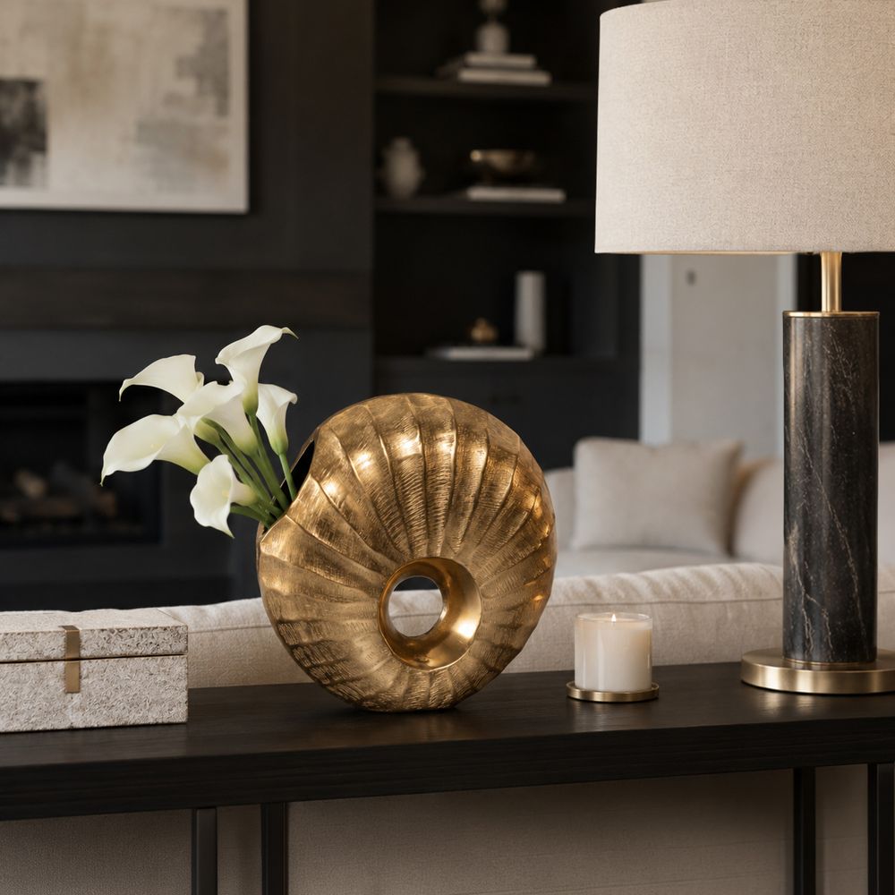 HACKETTWAY GOLD VASE 10 (IN)