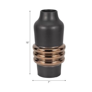 HARKENBROOK BLACK VASE 15 (IN) 7