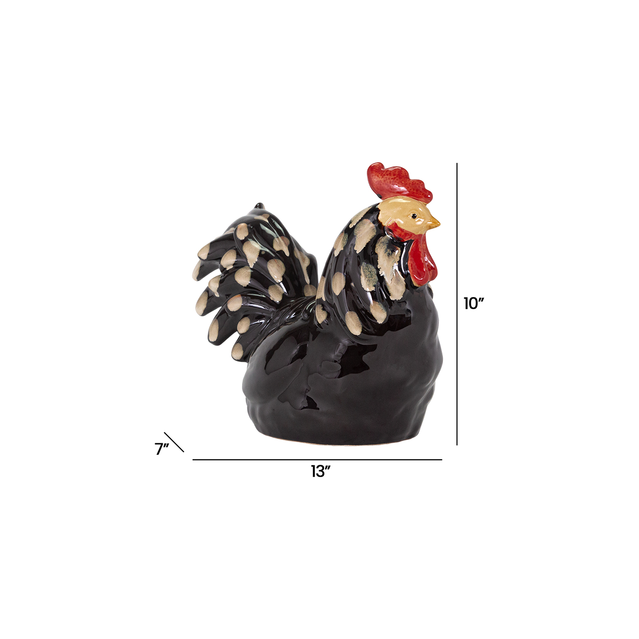 Sitting Rooster Figurine 6