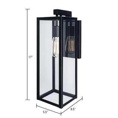 Capture 17″ High 1-Light Outdoor Sconce - Matte Black