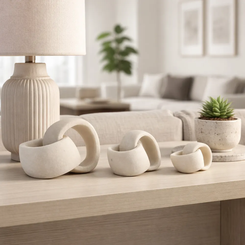 HALEYSHAW SET OF 3 WHITE DECOR 5 (IN)