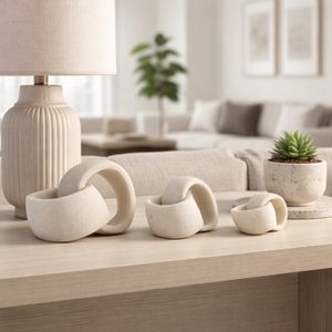 HALEYSHAW SET OF 3 WHITE DECOR 5 (IN) 2