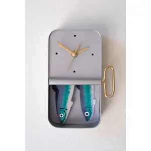 Hand-Painted Sardines Wall Clock 2