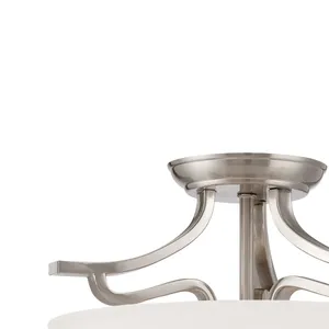 Treme 13'' Wide 2-Light Semi Flush Mount - Brushed Nickel 3