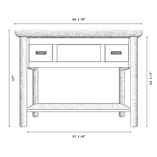 Cedar Log Two Drawer Open Vanity with Shelf - Slab Style Top -Coffee - Liquid Glass - with Towel Bar