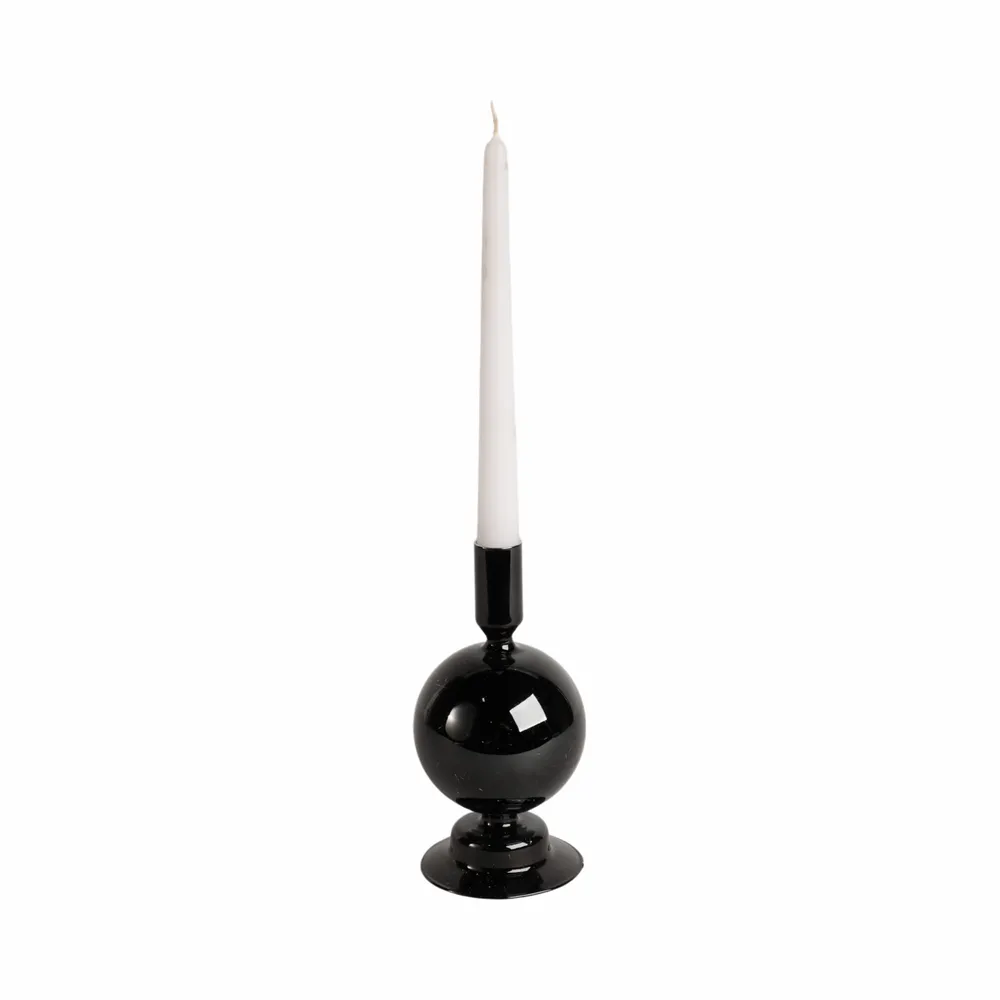 SKYLERCLIFF BLACK CANDLE HOLDER 7 (IN)