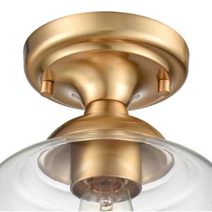 Agnes 8'' Wide 1-Light Semi Flush Mount - Satin Brass 4