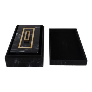 FARGOHAM SET OF 2 BLACK BOXES 5 (IN) 4
