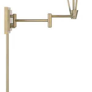 Cody 13'' High 1-Light Swingarm Sconce - Antique Brass 3