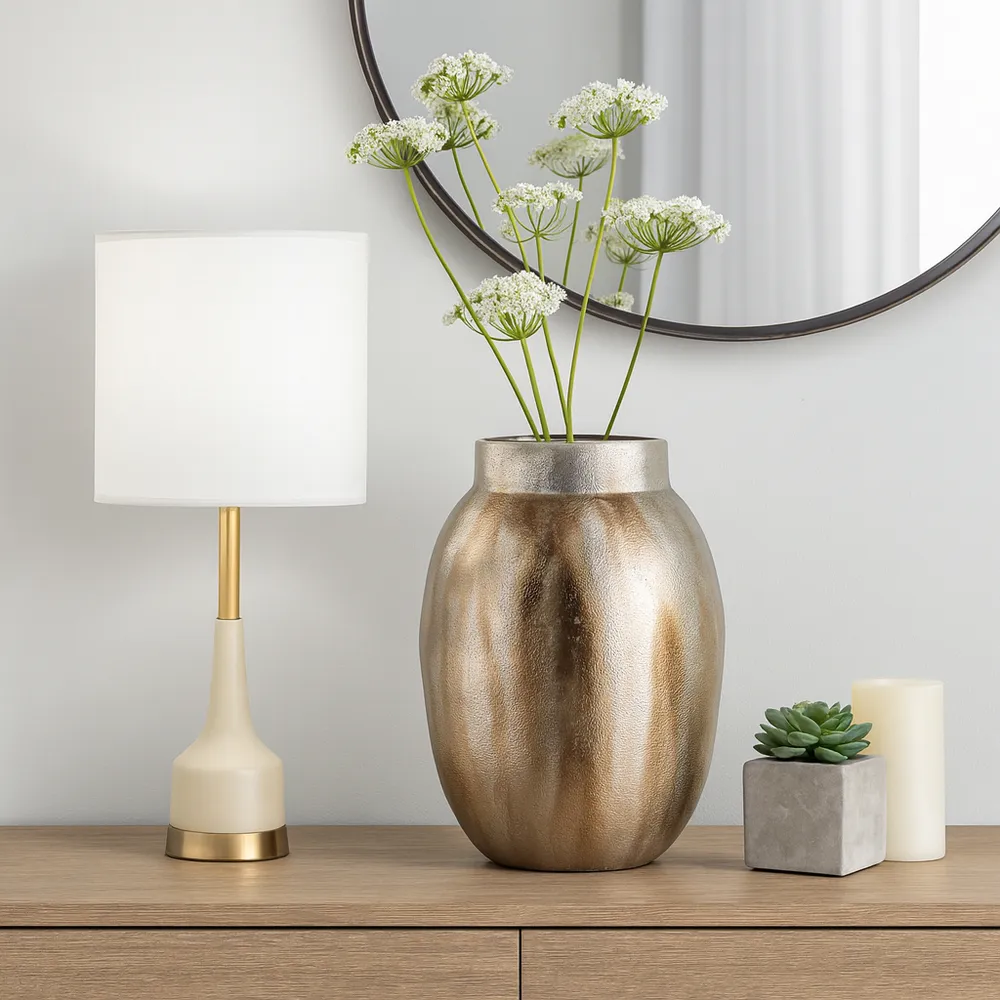 DREWFORD SILVER VASE 18 (IN)