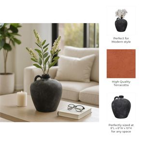 PAXTONHOLM BLACK VASE 10 (IN) 10
