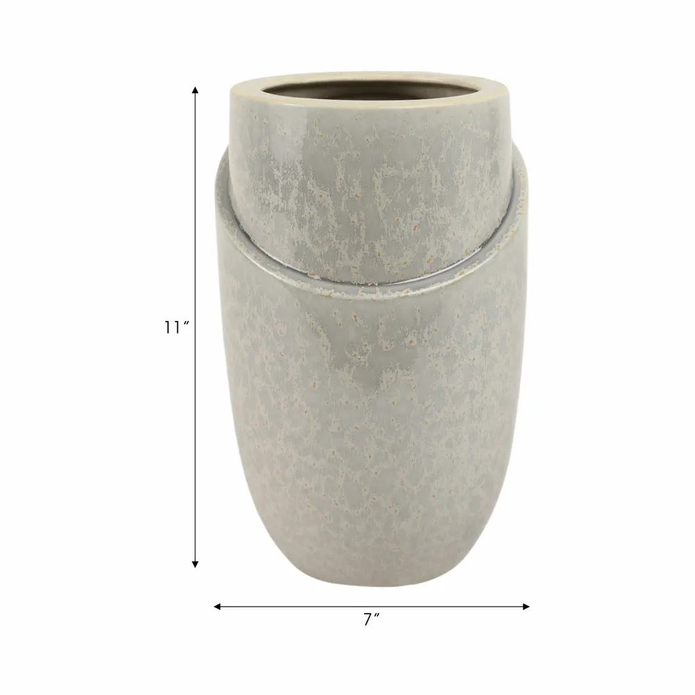 GREYSONSTONE GRAY VASE 11 (IN)