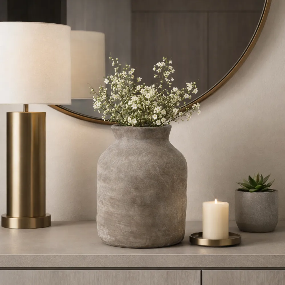 CHILTONLAKE GRAY VASE 16 (IN)