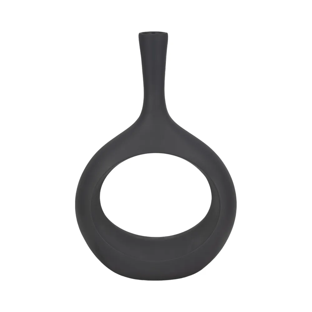 HALSEYOAK GRAY VASE 24 (IN)