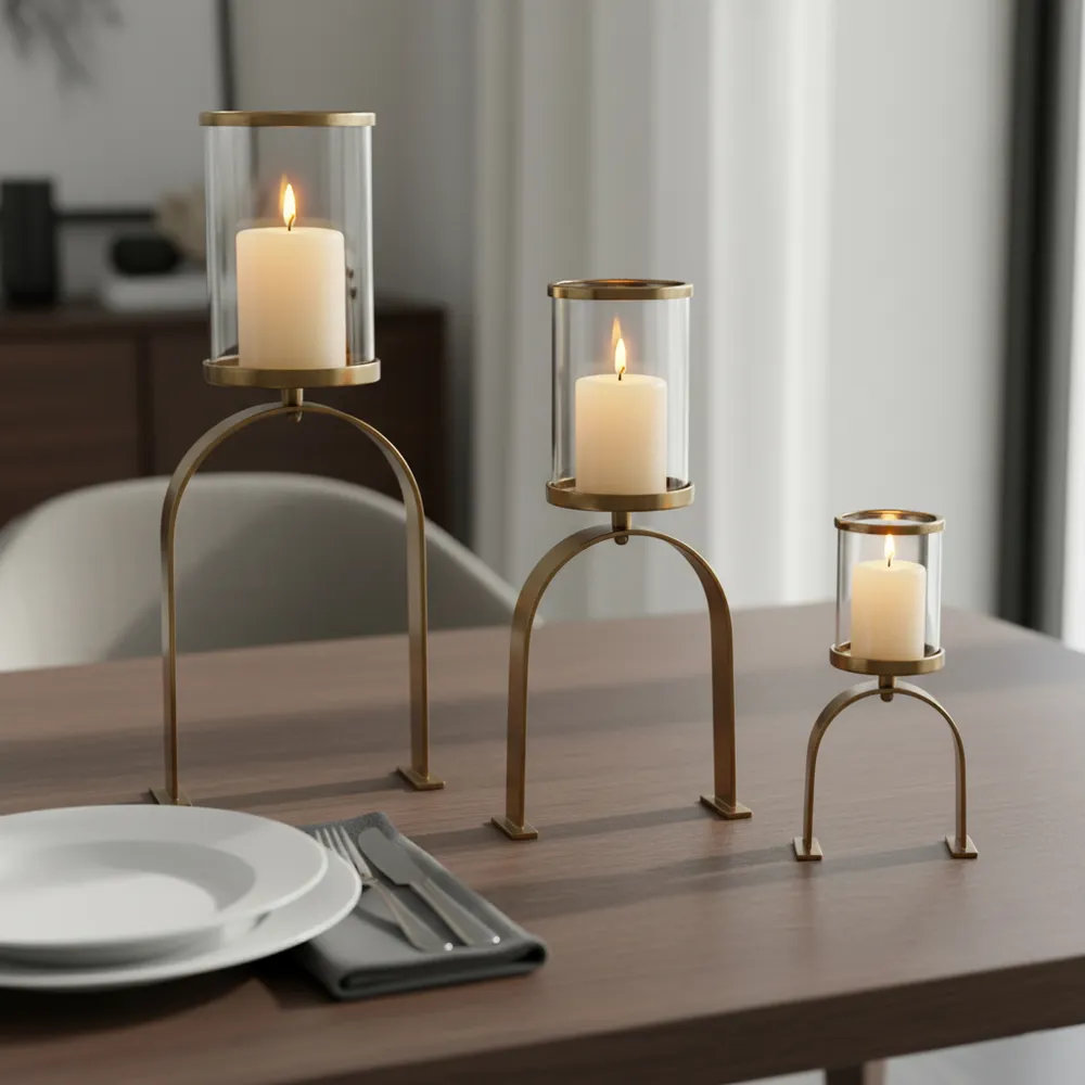 FLYNN GOLD CANDLE HOLDER 22 (IN)