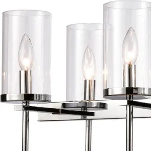 Oakland 32.5'' Wide 8-Light Linear Chandelier - Chrome 2