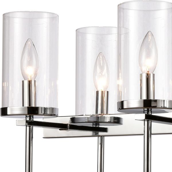 Oakland 32.5'' Wide 8-Light Linear Chandelier - Chrome