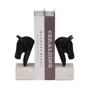 PARKERMOOR SET OF 2 BLACK BOOKENDS 8 (IN) 3