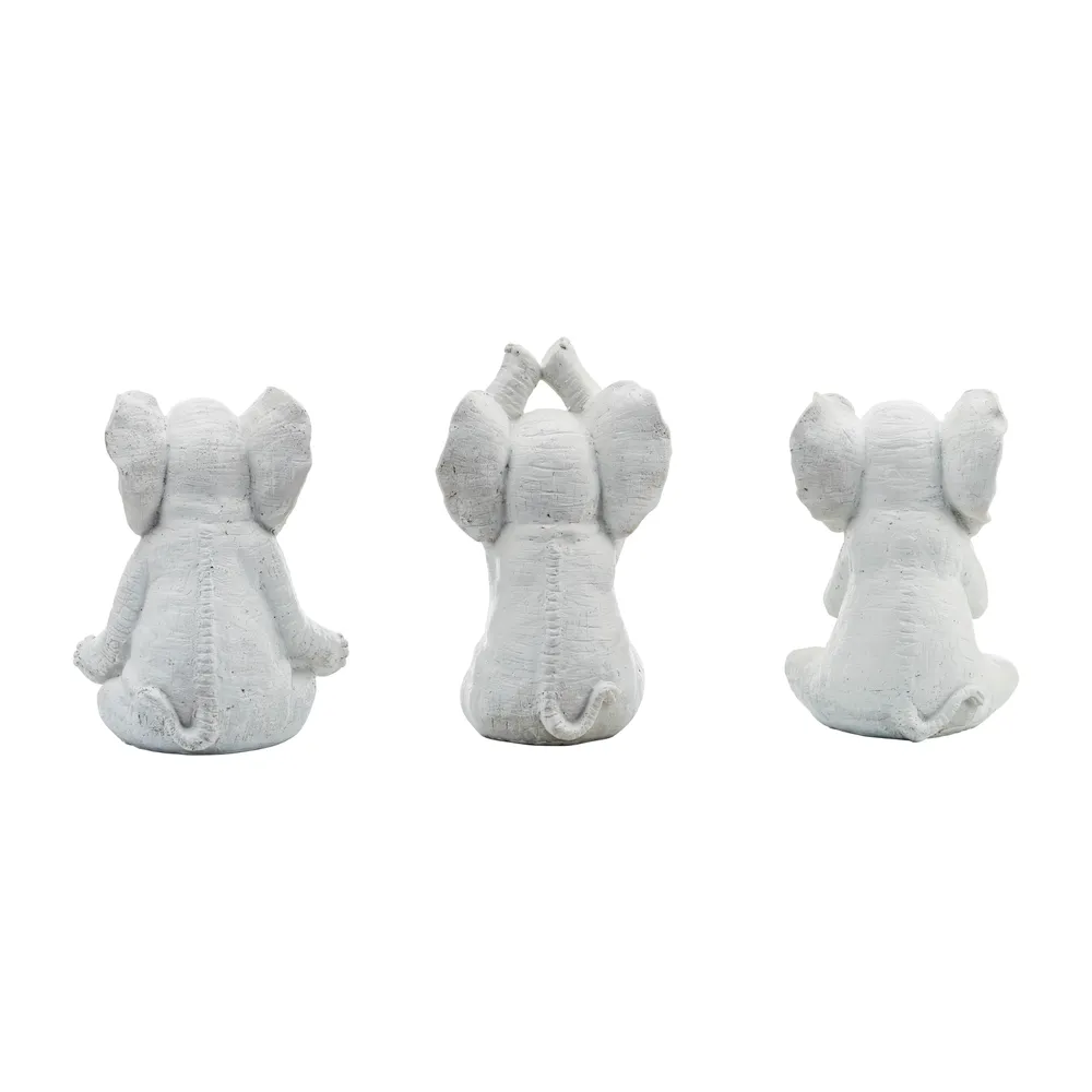 YATESWORTH SET OF 3 WHITE DECOR 8 (IN)