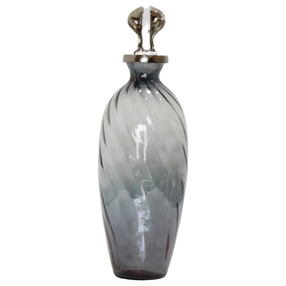FORDHAMDALE GRAY GLASS VASE 19 (IN)