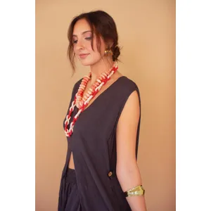 Sleeveless Split-Front Tunic / Midnight 4