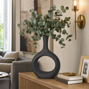 HALSEYOAK GRAY VASE 24 (IN) 12