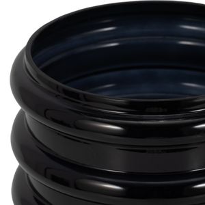HUTTONSIDE BLACK GLASS VASE 9 (IN) 5