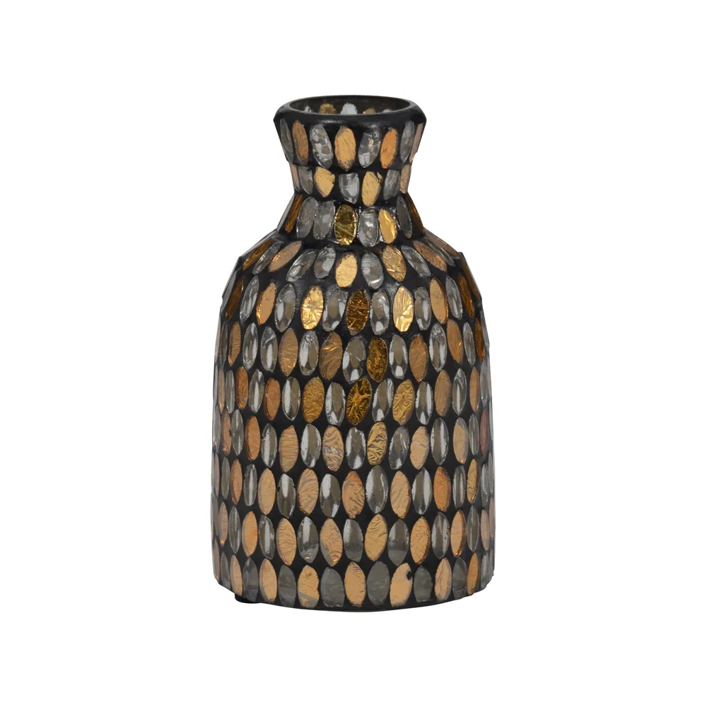 ENSLEYRIDGE BRONZE GLASS VASE 7 (IN)
