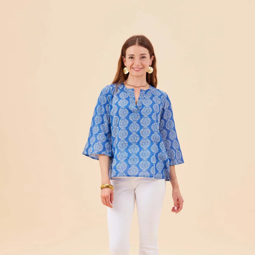 Harper Navy Blue Cotton Kurta