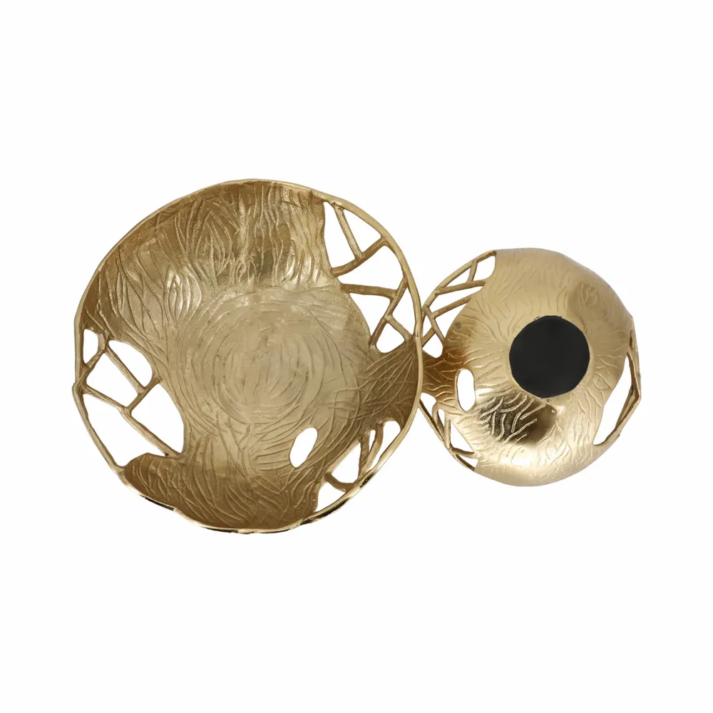 GRAYDONHOLM SET OF 2 GOLD BOWLS 5 (IN)