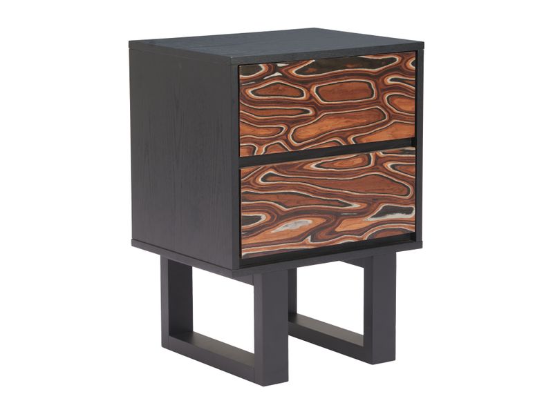 Aremi Nightstand Brown & Black 7