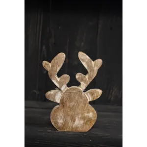 Mango Wood Moose Head 3x4.25in 2