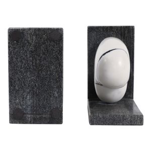 PAGEWELL SET OF 2 WHITE BOOKENDS 6 (IN) 7