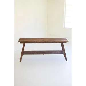 Reclaimed Wood Console with Lower Shelf 3