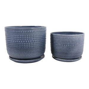 FIONAOAK SET OF 2 BLUE PLANTER 10 (IN) 4