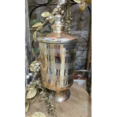 Vintage Mercury Apothecary Jar 6.5x6.5x14in