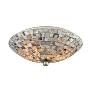 Capri 12'' Wide 2-Light Flush Mount - Satin Nickel 1
