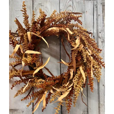 Amber Harvest Thyme Wreath