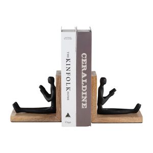 NICOLEMILL SET OF 2 BROWN BOOKENDS 7 (IN) 3