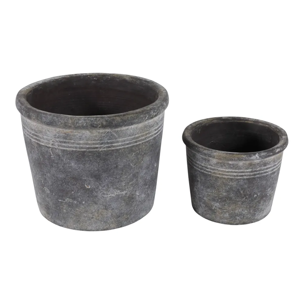 KENDALLWICK SET OF 2 BROWN PLANTER 8 (IN)