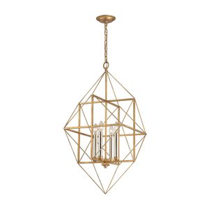 Connexions 16'' Wide 4-Light Chandelier - Gold Leaf 5