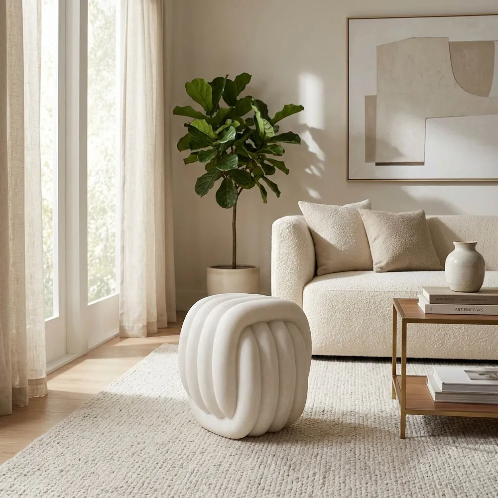 BRAEGATE WHITE STOOL 18 (IN)