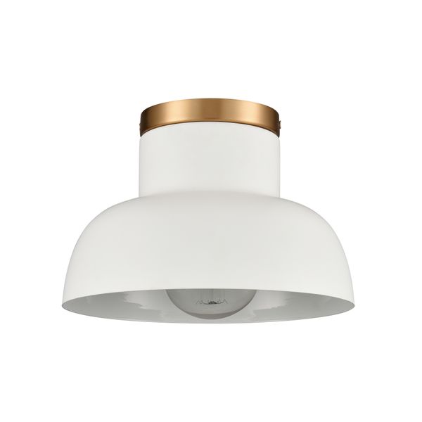 Lewellen 10'' Wide 1-Light Semi Flush Mount - Matte White