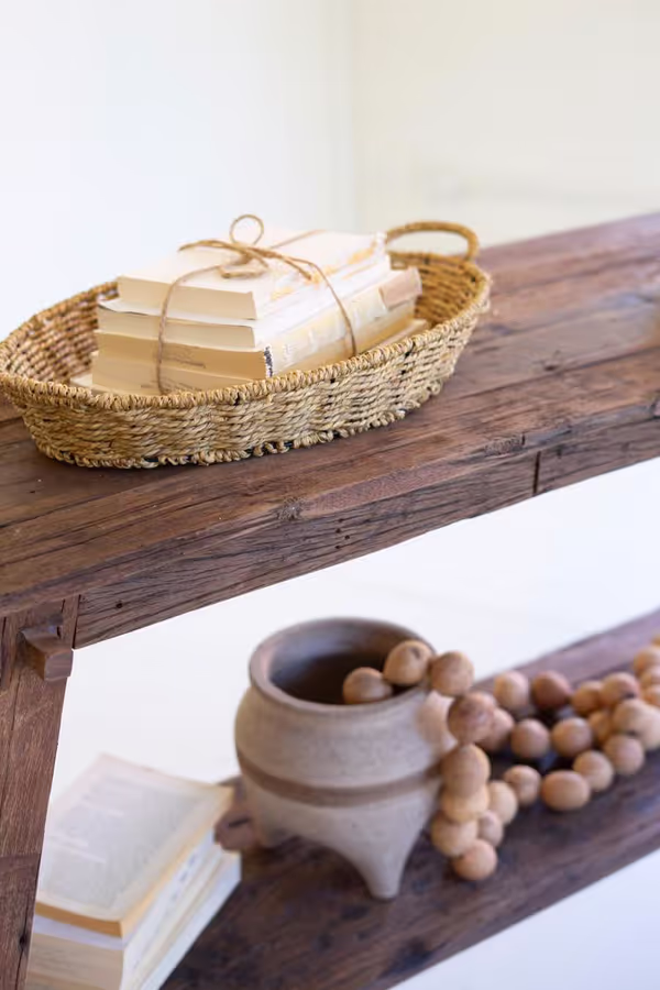 Reclaimed Wood Console with Lower Shelf