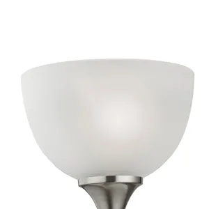 Bristol Lane 6'' Wide 1-Light Sconce - Brushed Nickel with White Glass 4