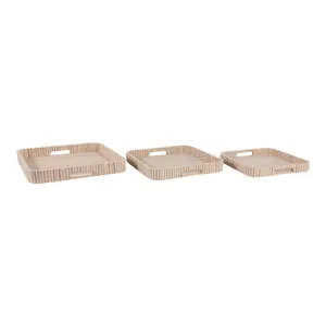 GARTONWELL SET OF 3 BROWN TRAY 3 (IN) 3