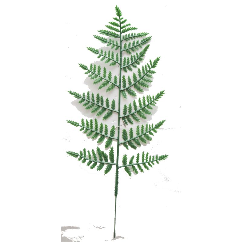 14" Leather Fern Spray