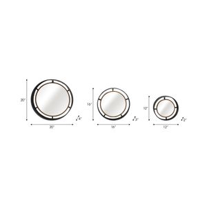 JENSENCREST SET OF 3 GOLD MIRRORS 4 (IN) 8