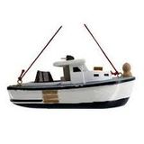 CRUISERS BOAT CHRISTMAS ORNAMENT W SPINNING PROPELLER - LOBSTER FAMILY 1